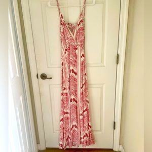 Maxi dress with tie back (open back). Very flattering